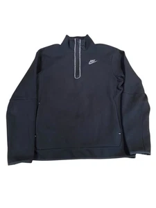 Nike Sportswear Tech Fleece Half Zip Jumper Mens Medium Black Activewear Casual - Picture 1 of 7