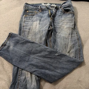 Wrangler Retro Herren Größe 32x32 Blau Denim Dunkle Waschung Retro Jeans - Bild 1 von 4
