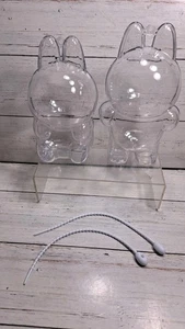 Paquete de 2 vitrinas protectoras transparentes para Labubu, acrílico transparente de pie y - Imagen 1 de 15