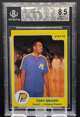 1984-85 Star NBA Basketball Rookie Card ~ Tony Brown #53 ~ BGS 8.5 ~ Pop 2 - Image 1 of 2