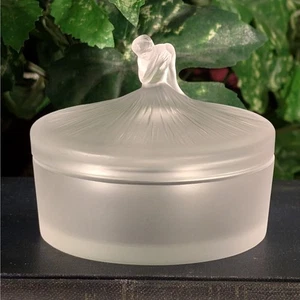 LALIQUE Satin Crystal Society Of America 1989 Degas Ballerina Puder Schmuckschatulle - Bild 1 von 8