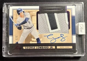 George Lombard Jr 2025 Panini Three And Two Patch Auto 2 Strikes #2/2 SSP Rookie - Bild 1 von 2
