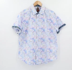 Robert Graham Herren Aquarell Kurzarm Flip Up Bündchen Gr. XL - Bild 1 von 7