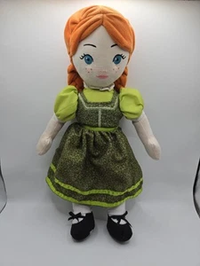 Frozen Broadway Musical Anna  15" Plush Doll Green Dress Souvenir Disney Theatre - Picture 1 of 3