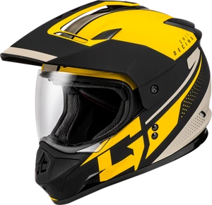 GMAX GM-11 DECIMA HELMET MATTE BLACK/YELLOW/GREY MD A11161225 - Picture 1 of 1