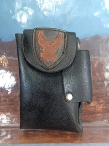 Estuche de cuero para cigarrillos Harley Davidson - Bolsillo para encendedor - Clip para cinturón - Imagen 1 de 9