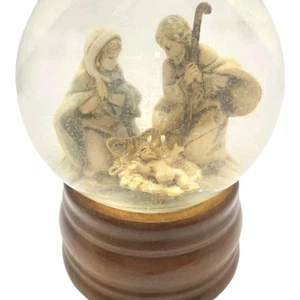 1989 Roman Inc Italia Fontanini Belén Musical Cúpula Brillante Globo de Nieve - Imagen 1 de 10