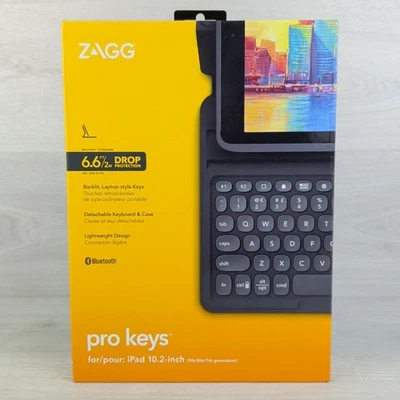 ZAGG Pro Keys Bluetooth Keyboard Case for iPad 10.2" Gen 7 8 9 Backlit - Image 1 of 4
