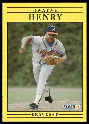 Dwayne Henry 1991 Fleer #692 Atlanta Braves - Image 1 of 2