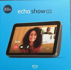 Amazon Echo Show 8" (2nd Gen) HD Smart Display with Alexa and 13MP Camera Black - Picture 1 of 2