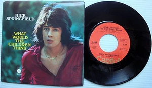 RICK SPRINGFIELD 45 What Would The Children Think CAPITOL w/ Picture Sleeve c181 - Picture 1 of 2