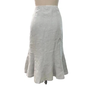 Falda Vintage Lauren Ralph Lauren 100% Lino Ajuste y Acampanada LT Verde Salvia talla 10 - Imagen 1 de 5