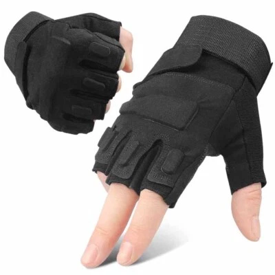 Half Finger Motorcycle Gloves Men Women Motorbike Motocros Biker Protective Gear - Image 1 of 4