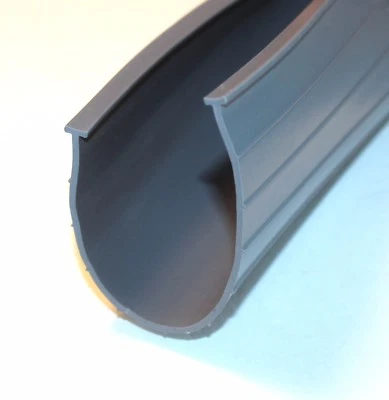 6" Wide Garage Door Bottom Weatherstrip in GREY Vinyl 1/4" T Style Select Width