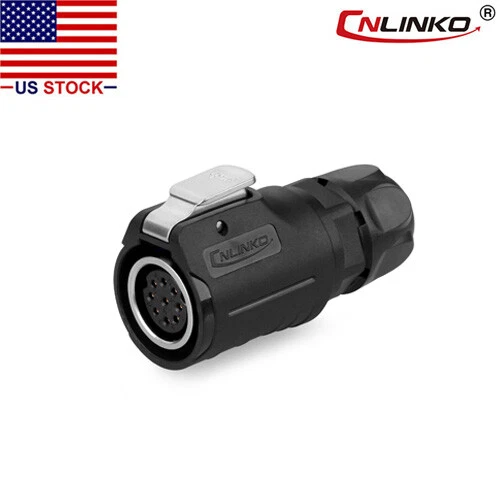 9 Pin M16 Size Power Signal Circular  Connector Female Plug Outdoor Waterproof - Image 1 of 4