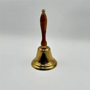 Brass Bell with Wooden Handle - Picture 1 of 5