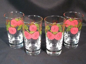 Franciscan Apple New Shape 9 oz. Embossed Juice Glass(England Backstamp)Set of 4 - Picture 1 of 10