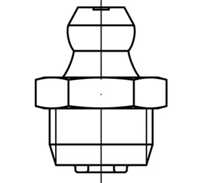 Boquilla de lubricación cónica forma A-M - M 8x1 (SW9) - acero inoxidable A4 - con hexágono - Imagen 1 de 1