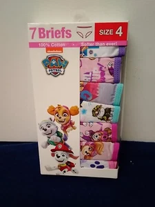 Girls Paw Patrol Underwear Pack of 7 Briefs Size 4 Multicolor 100% Cotton - Picture 1 of 8