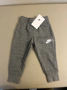 Nike little boys Club Fleece Ribbed Cuff Jogger Pants Grey 76B252 size 2T - Picture 1 of 2