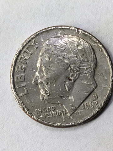 1992 D Dime Eisenhower U.S. Coin 10 Cents Error Cover
