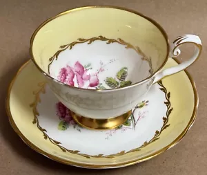 Vintage Tuscan Fine English Bone China Dovedale Floral Pattern Teacup & Saucer - Picture 1 of 21