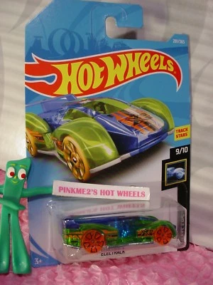 2018 i Hot Wheels ELECTRACK NO281✰синий/зеленый/или✰Track Star✰X-RAYCERS✰чехол M/N - Изображение 1 из 3