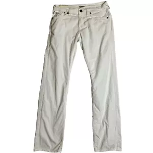 True Religion Jeans Mens 31 Ricky Relaxed Straight Light Wash White Denim 32x32 - Picture 1 of 13