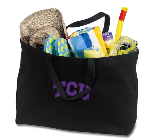 TCU Canvas Tote Texas Christian Reusable ShopperMOTHER'S DAY GIFT Cover