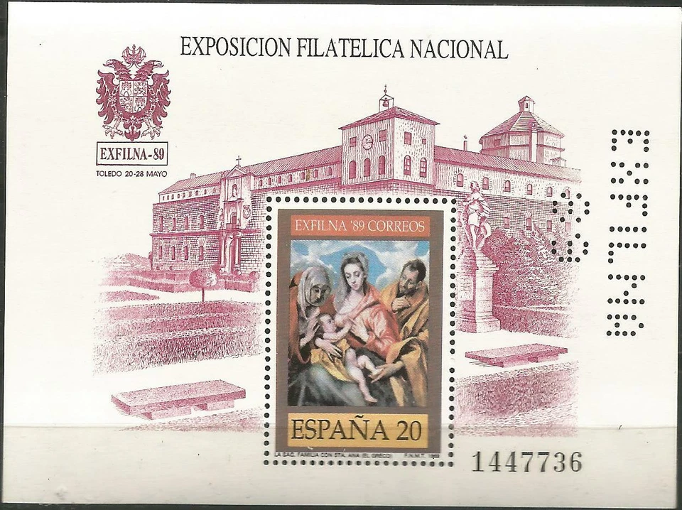 Spain Edifil # 3012 ** MNH EXFILNA 89 Drilling Rare - Image 1 of 1