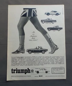 PUB PUBLICITE ANCIENNE ADVERT CLIPPING 040717 / VOITURES ANGLAISES TRIUMPH DONT  - Picture 1 of 1