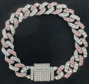 8” Iced Out Two Tone VVS1 Moissanite Silver Miami Cuban Link Icy Bracelet 11MM - Picture 1 of 5