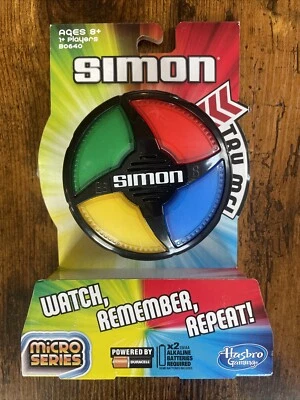 Hasbro Simon Micro Series Pocket Travel Size Solo & Group Game 2013 NEW - Image 1 of 4