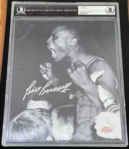 Bill Russell "GOAT Celebrating 11x NBA Champ & 5x MVP" Signed Photo BAS Beckett - Picture 1 of 6