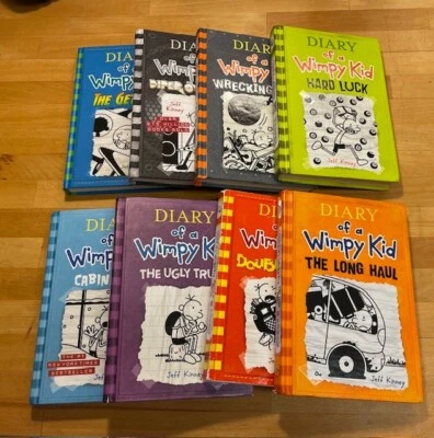 Diary of a Wimpy Kid by Jeff Kinney, 8 books (Pre-teen Fiction) - Image 1 of 3
