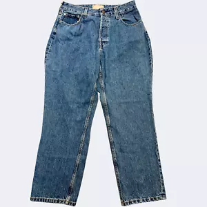 Everlane Jeans 32 Blue High Rise Ankle Straight Button Fly Curvy 90s Organic - Picture 1 of 11