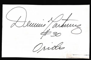Dennis Martinez Autographed 3x5 Index Card Unlined PSA/DNA - Picture 1 of 3