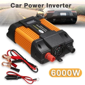6000W Car Power Inverter DC 12V to AC 110V Power Sine Wave Converter Transformer - Picture 1 of 14