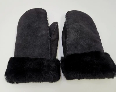Guantes de gamuza de piel de oveja de colección guantes para mujer M/L negro invierno Foto 1 de 4