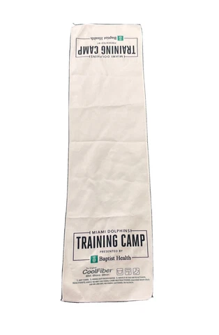 Miami Dolphins White Training Camp Rally Towel By Baptist Health Cover