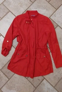 LAURA SCOTT ANORAK LIGHT WEIGHT JACKET Tango Red. L - Picture 1 of 8
