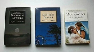 NICHOLAS SPARKS books Lot of 3 NOTEBOOK LUCKY ONE NIGHTS IN RODANTHE HC/PB - Picture 1 of 8