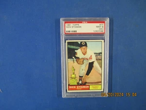 1961 Topps Baseball # 77 Dick Stigman PSA 9 O/C - Picture 1 of 2