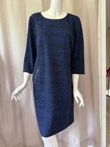 Vestido Chico's Azul Marino/Negro Manga 3/4 Talla 2 - Imagen 1 de 8