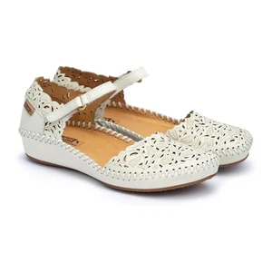 PIKOLINOS Women's P. Vallarta Leather Ballerinas White - Picture 1 of 7