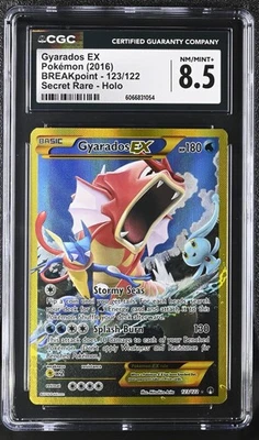 CGC 8.5 Gyarados EX 2016 BREAKpoint 123/122 Secret Rare Holo Pokemon Card - Image 1 of 2