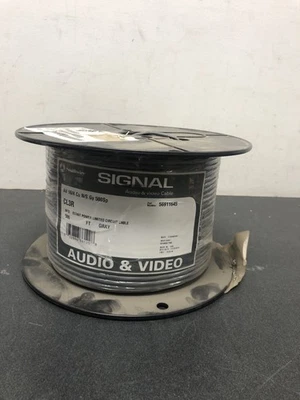 Southwire 56911645 500 ft. 16/4 Grey Stranded CU In-Wall CMR/CL3R Speaker Wire - Image 1 of 2