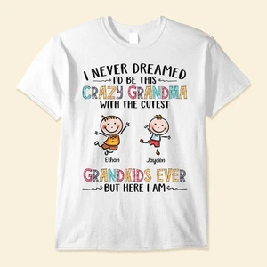Crazy Grandma With The Cutest Grandkids Ever Personalized Shirt Mothers Day - Picture 1 of 5