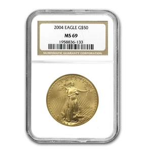 2004 1 oz American Gold Eagle MS-69 NGC - Picture 1 of 3