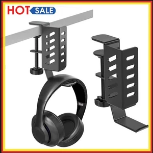 Support ordinateur portable côté bureau sans perceuse métal pour ordinateurs portables/tablettes/claviers/écouteurs - Photo 1/18